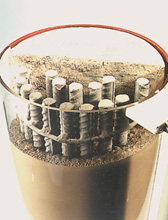 Cross-sectional view of fluid micro-concrete repair mortar